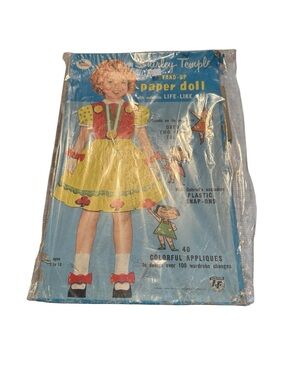 Vintage Shirley Temple Stand Up Paper Doll W/Outfit Changes Unpunched 1950’s